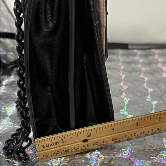 Foley + Corinna Black Spiked Studded Shoulder Bag Spikes Punk Goth - Picture 11 of 17